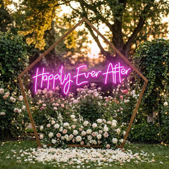 Neon Sign Wedding Backdrop, Happily Even After Led Neon Sign Light, Wedding decoration