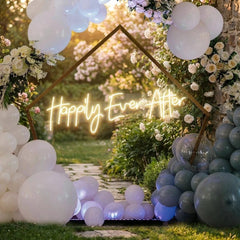 Neon Sign Wedding Backdrop, Happily Even After Led Neon Sign Light, Wedding decoration