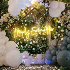 Neon Sign Wedding Backdrop, Happily Even After Led Neon Sign Light, Wedding decoration