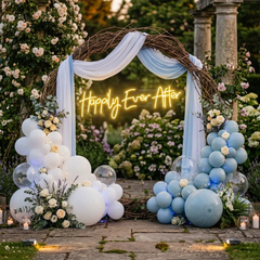 Neon Sign Wedding Backdrop, Happily Even After Led Neon Sign Light, Wedding decoration