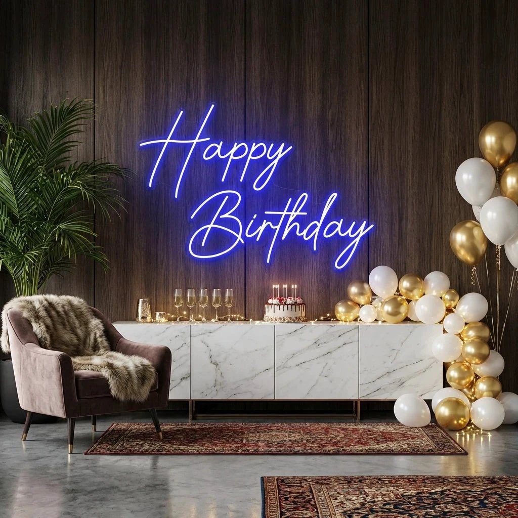 Happy Birthday Led Neon Sign Light