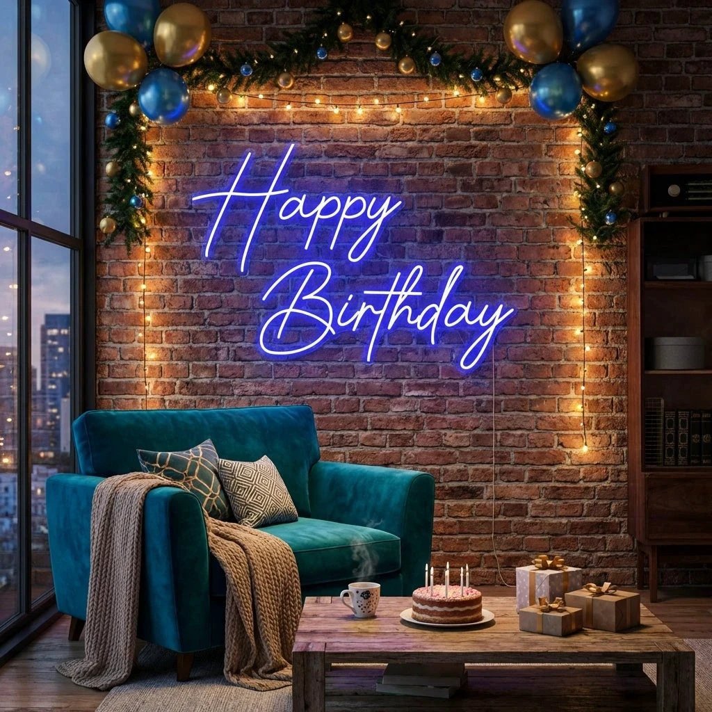 Happy Birthday Led Neon Sign Light