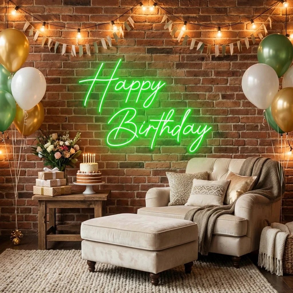 Happy Birthday Led Neon Sign Light
