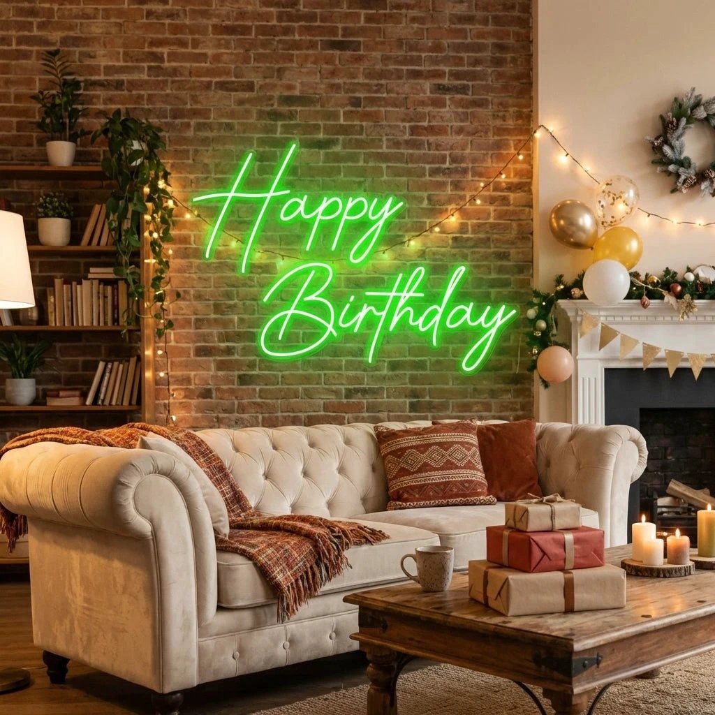 Happy Birthday Led Neon Sign Light
