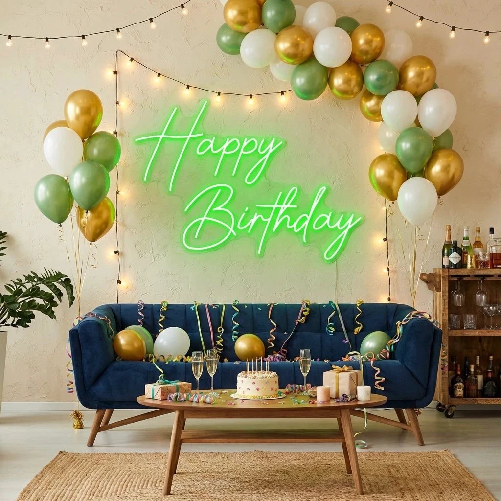 Happy Birthday Led Neon Sign Light