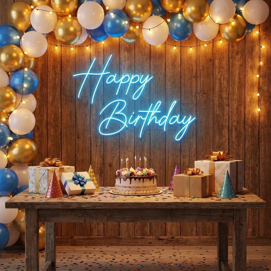 Happy Birthday Led Neon Sign Light