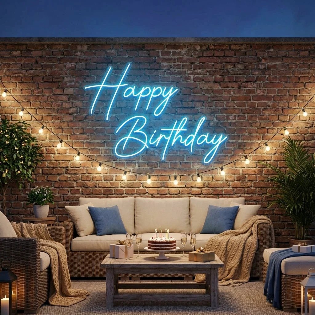 Happy Birthday Led Neon Sign Light