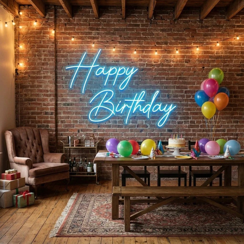 Happy Birthday Led Neon Sign Light