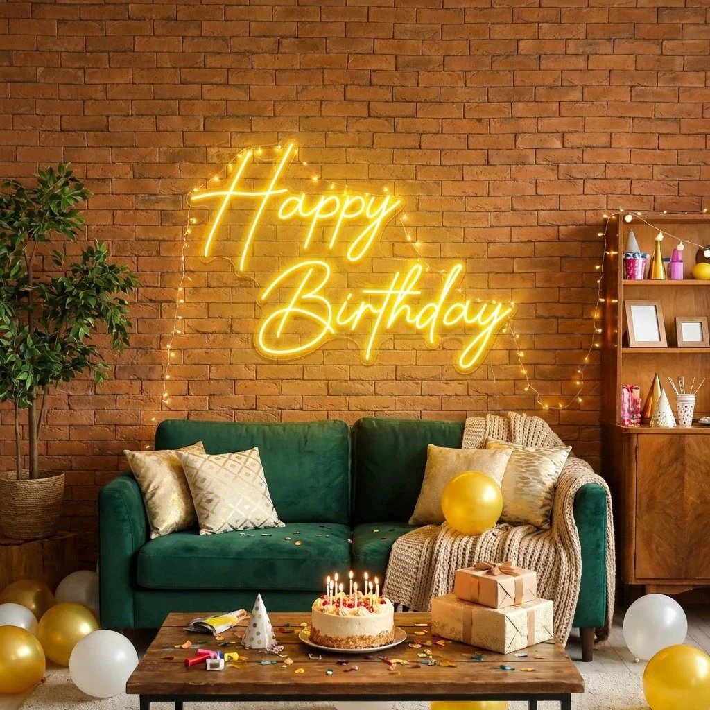 Happy Birthday Led Neon Sign Light