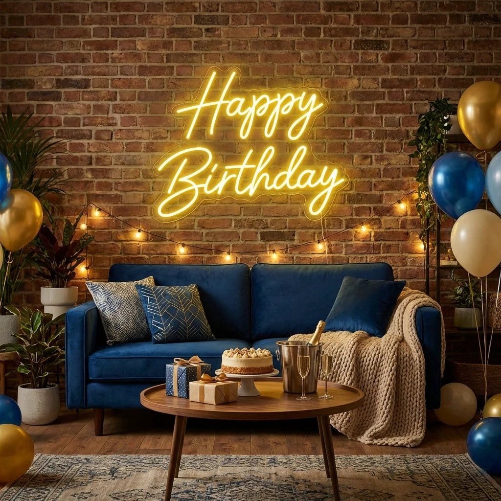 Happy Birthday Led Neon Sign Light