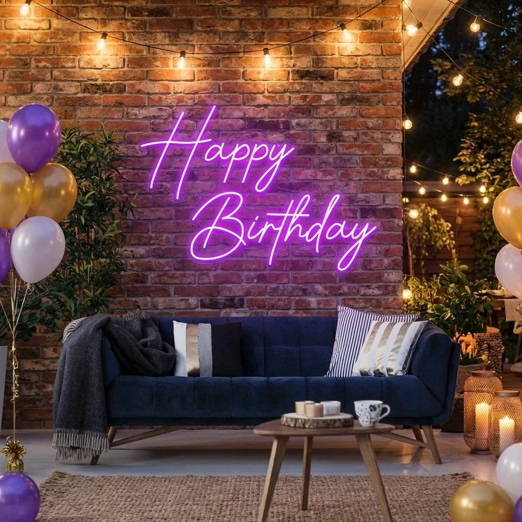Happy Birthday Led Neon Sign Light