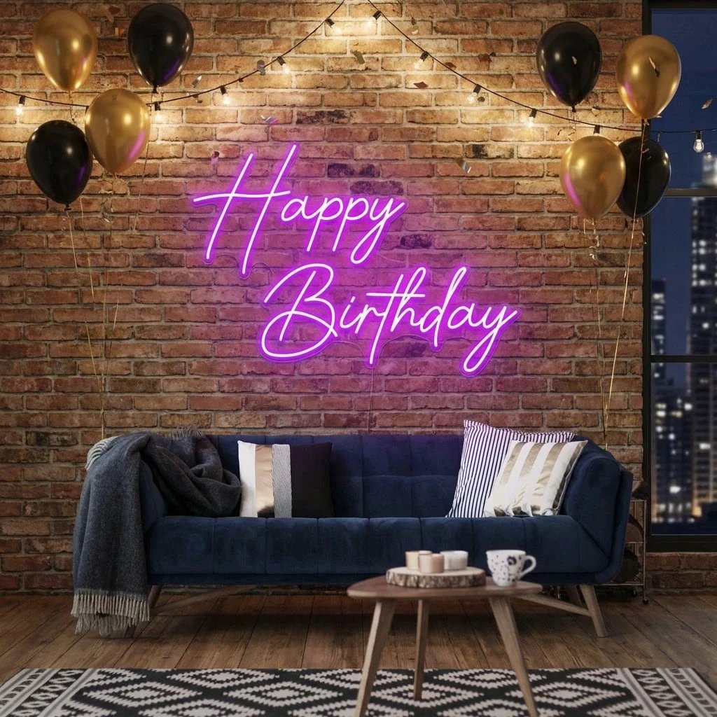 Happy Birthday Led Neon Sign Light