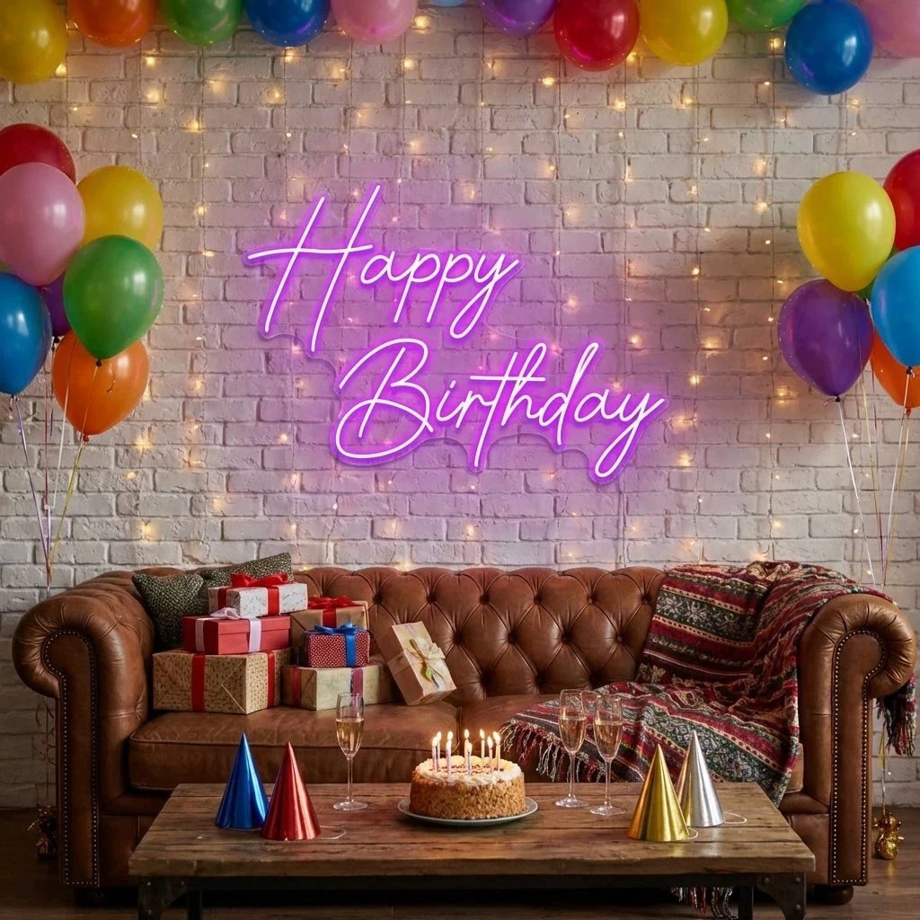 Happy Birthday Led Neon Sign Light