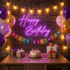 Happy Birthday Led Neon Sign Light