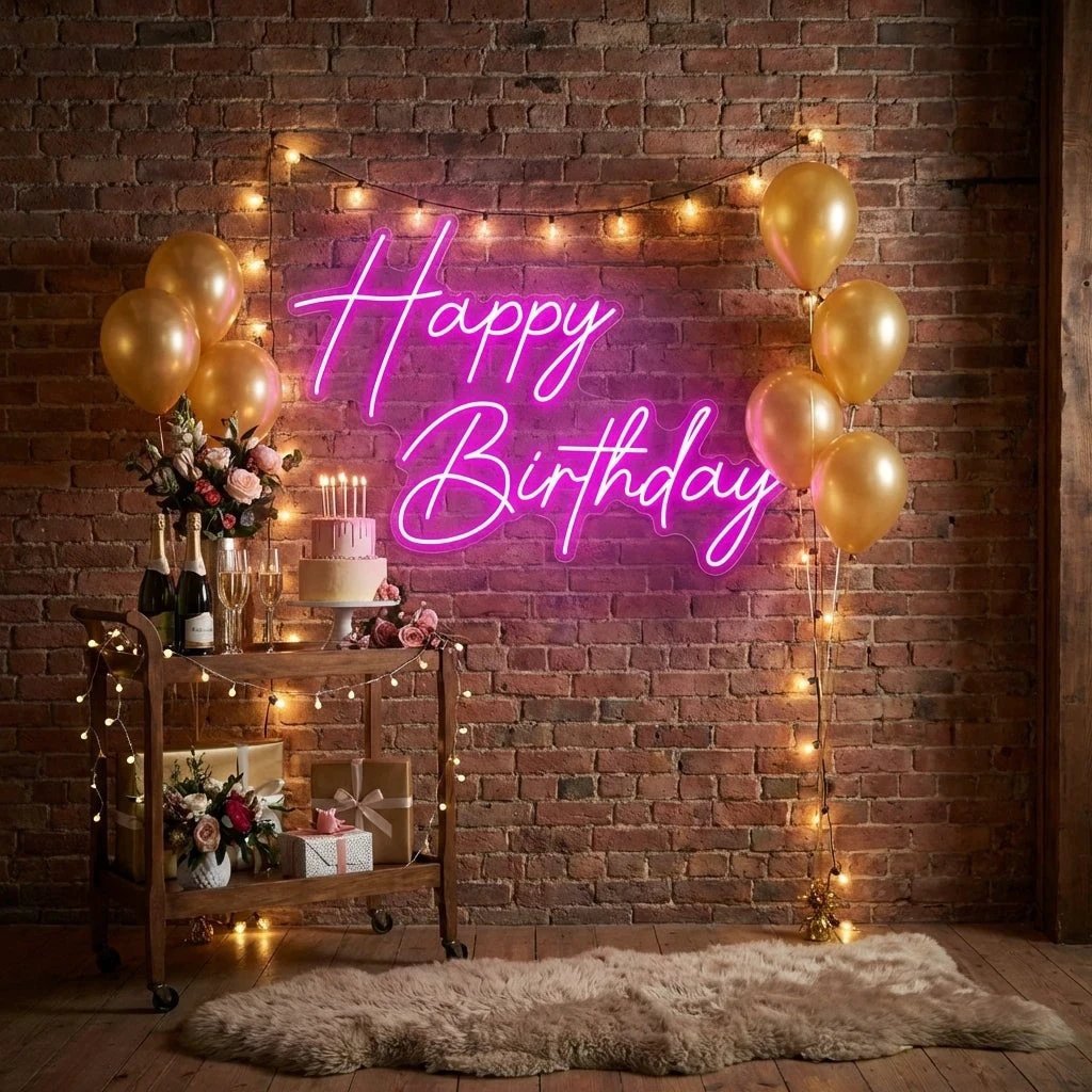 Happy Birthday Led Neon Sign Light