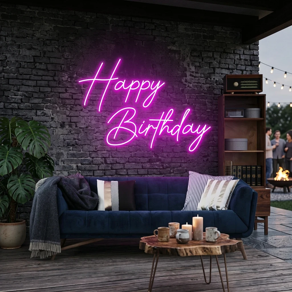 Happy Birthday Led Neon Sign Light