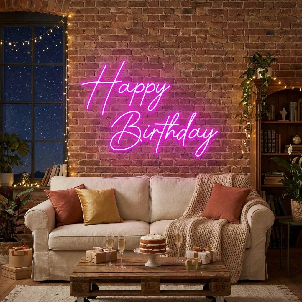 Happy Birthday Led Neon Sign Light