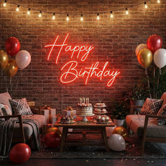 Happy Birthday Led Neon Sign Light