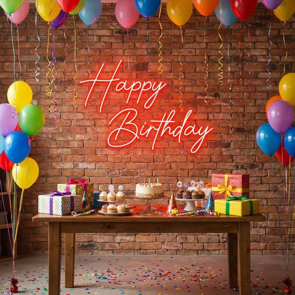 Happy Birthday Led Neon Sign Light