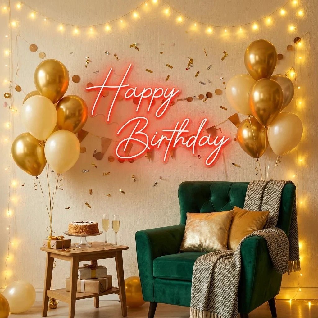 Happy Birthday Led Neon Sign Light