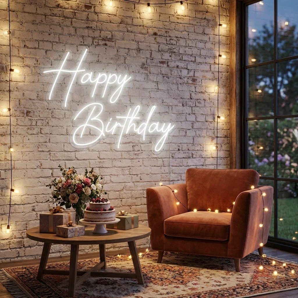 Happy Birthday Led Neon Sign Light