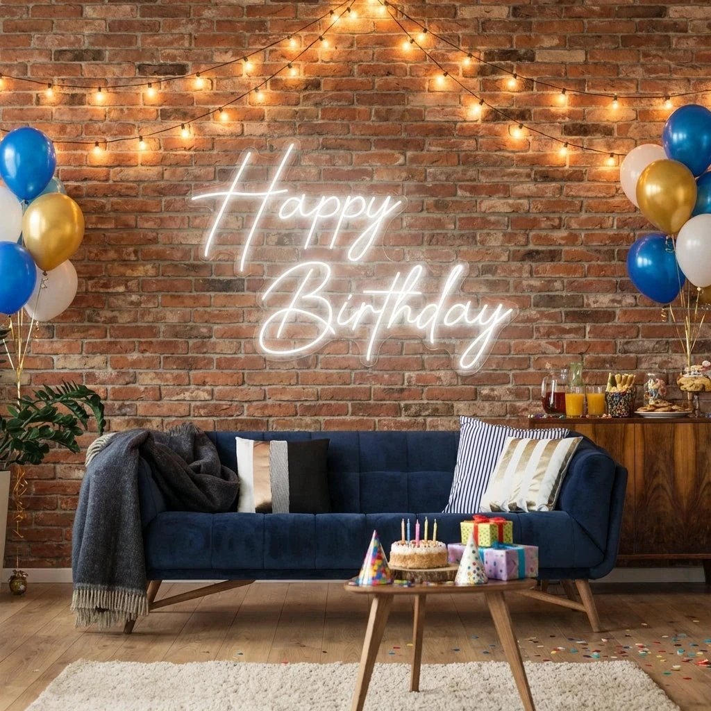 Happy Birthday Led Neon Sign Light