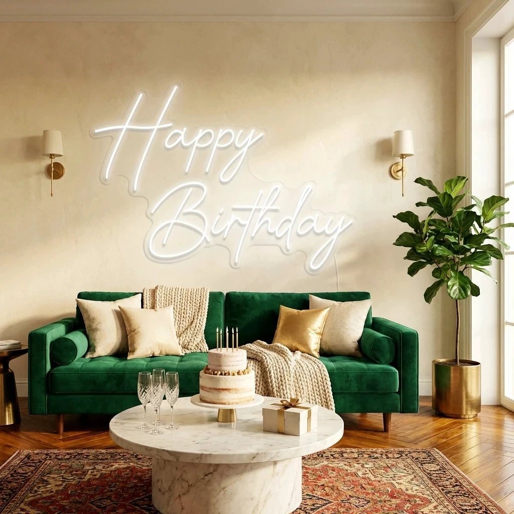 Happy Birthday Led Neon Sign Light