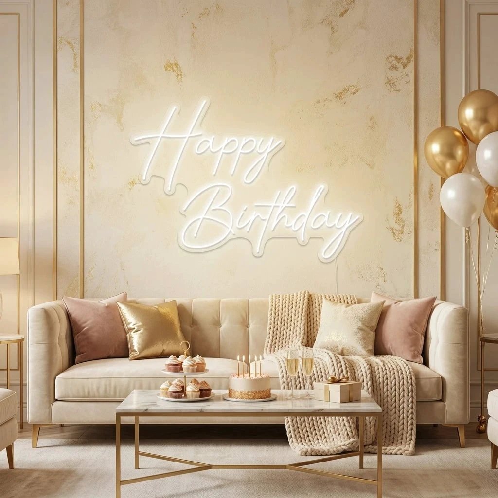 Happy Birthday Led Neon Sign Light