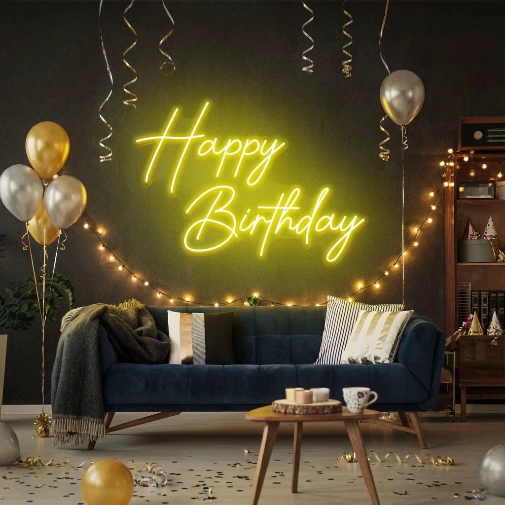 Happy Birthday Led Neon Sign Light
