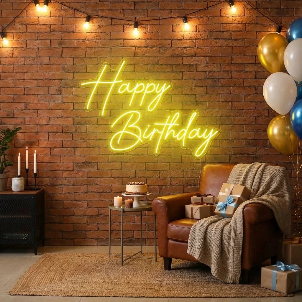 Happy Birthday Led Neon Sign Light