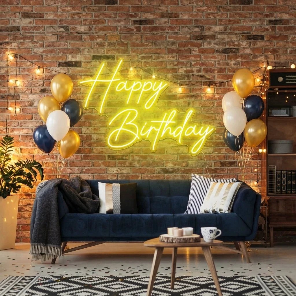 Happy Birthday Led Neon Sign Light