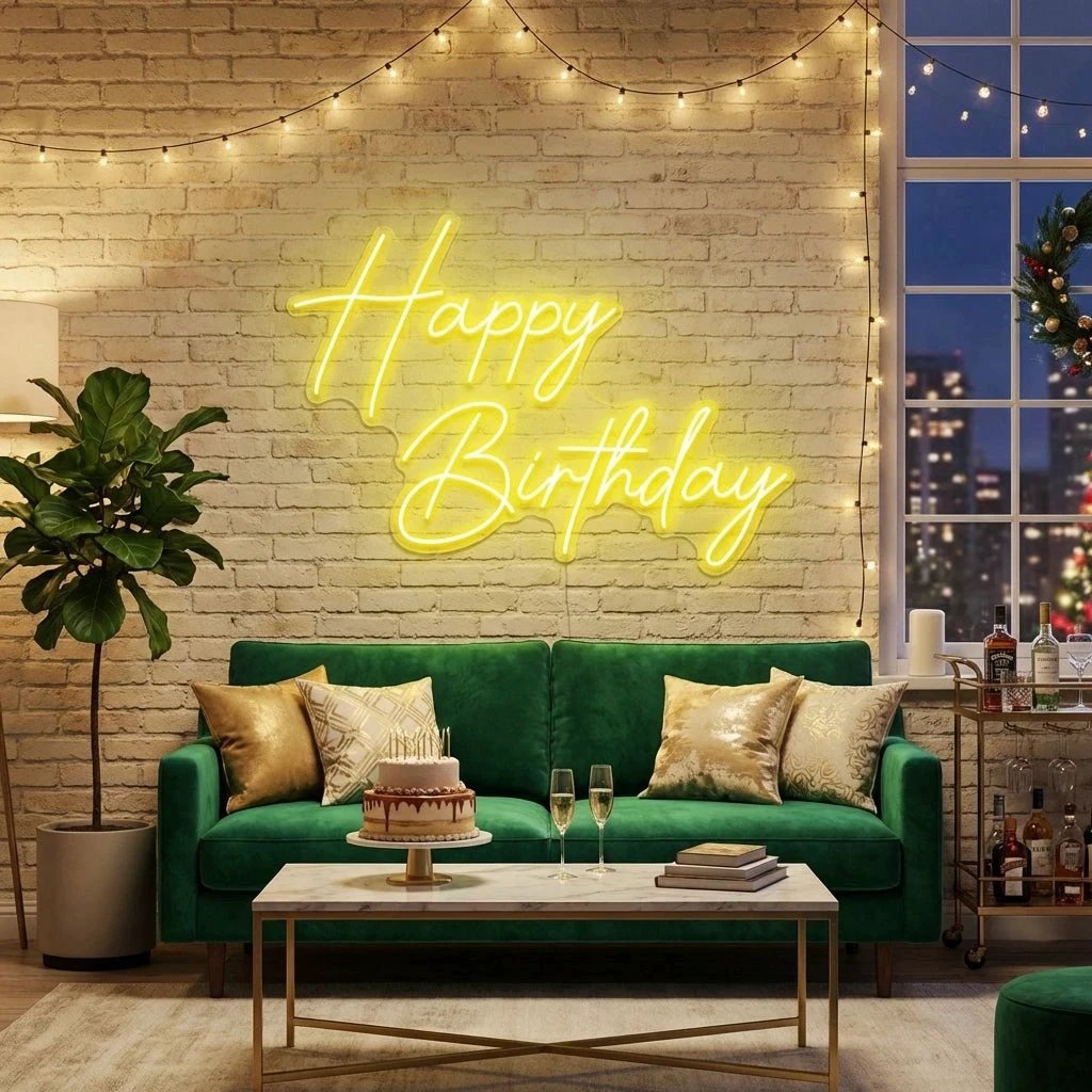 Happy Birthday Led Neon Sign Light