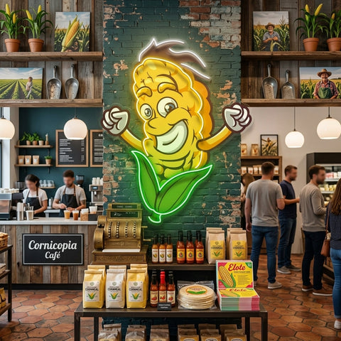Happy Corn LED Neon Sign Light Pop Art