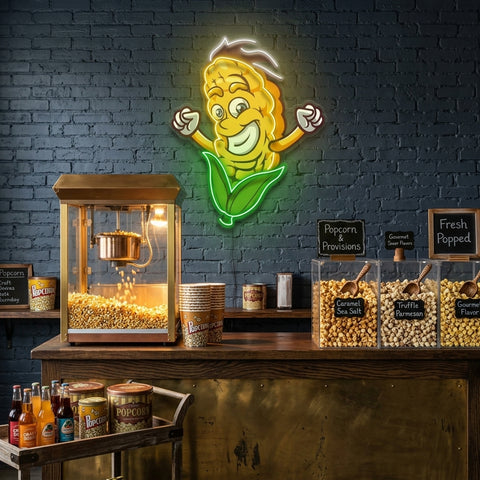 Happy Corn LED Neon Sign Light Pop Art