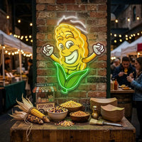 Happy Corn LED Neon Sign Light Pop Art