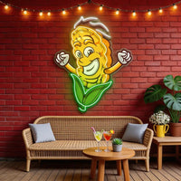 Happy Corn LED Neon Sign Light Pop Art