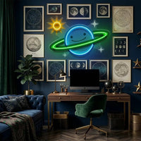 Happy Planet LED Neon Sign Light Pop Art