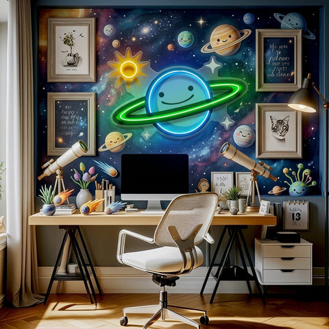 Happy Planet LED Neon Sign Light Pop Art