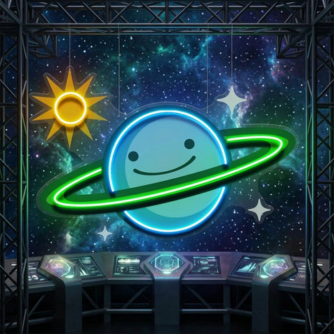 Happy Planet LED Neon Sign Light Pop Art