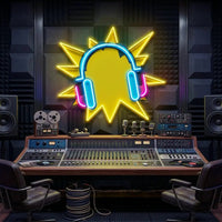 Headphone Pop Art LED Neon Sign Light Pop Art