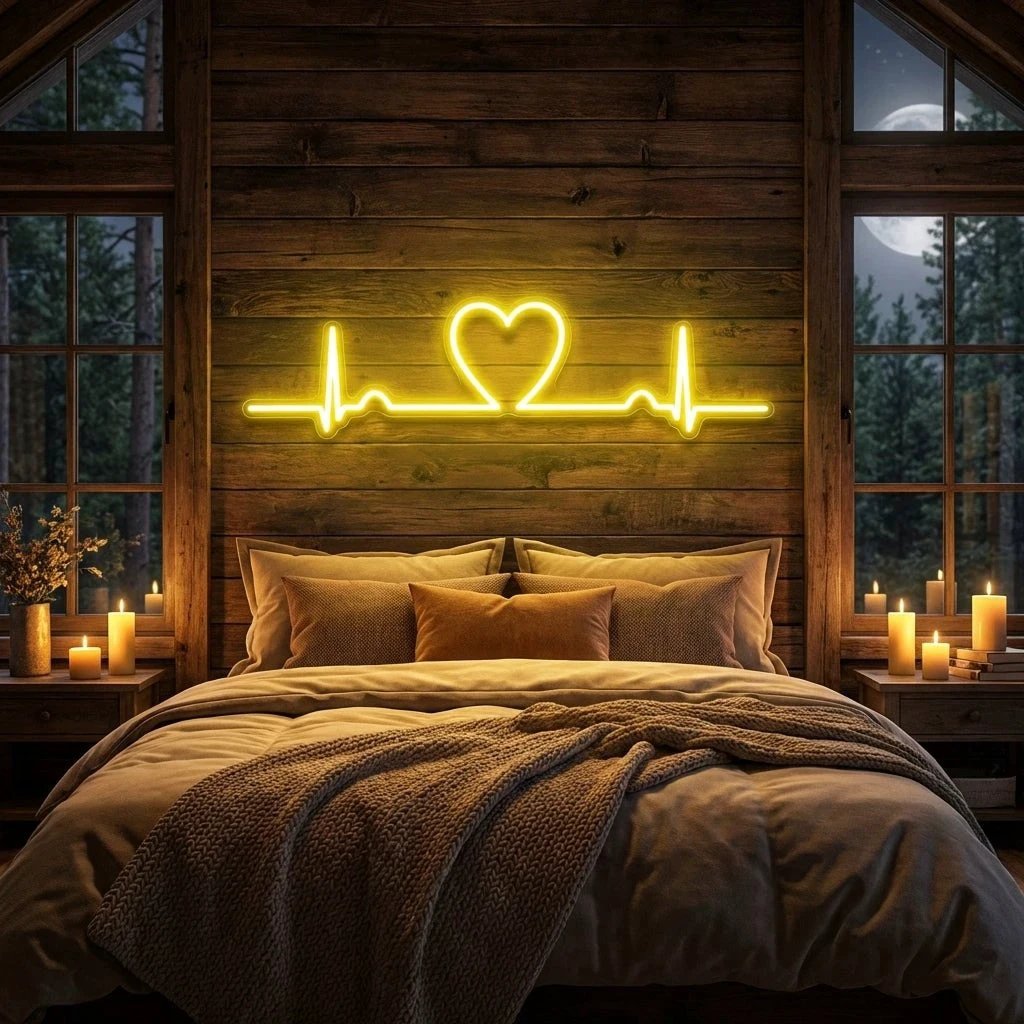 Heart Beat Led Neon Sign Light