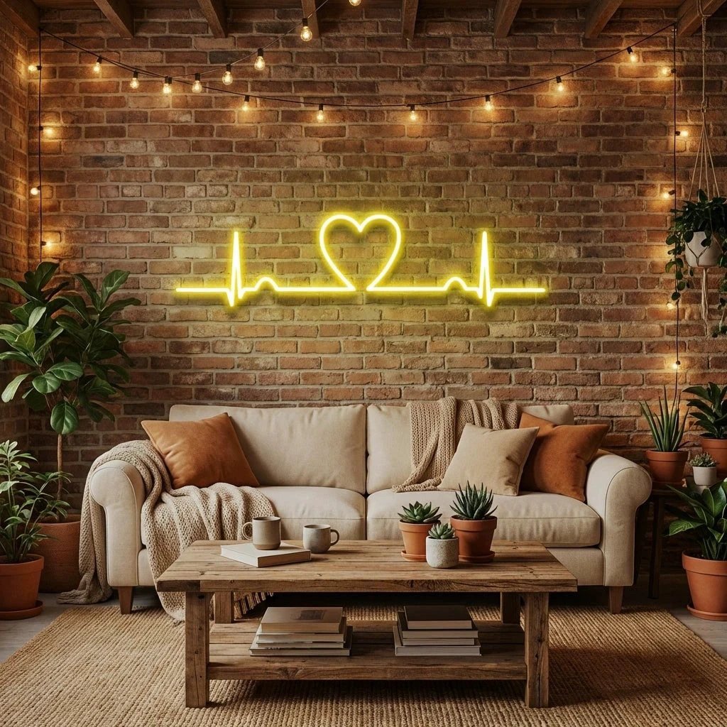 Heart Beat Led Neon Sign Light