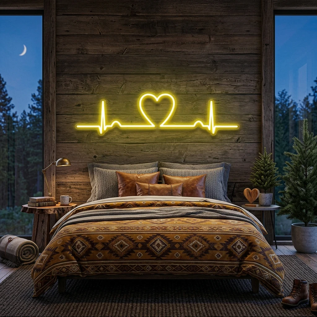 Heart Beat Led Neon Sign Light