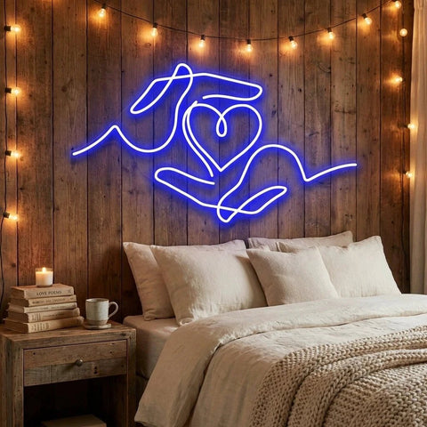 Heart Hand Led Neon Sign Light