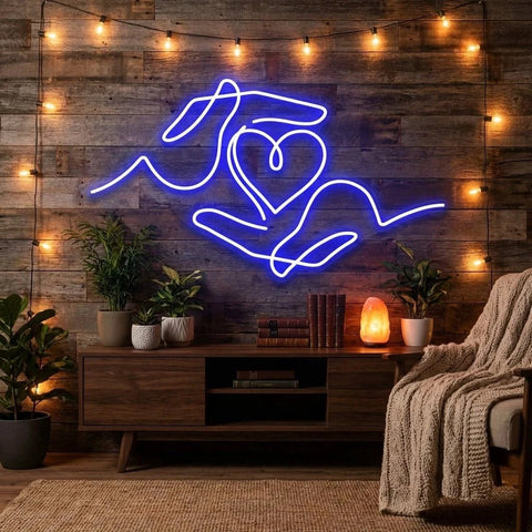 Heart Hand Led Neon Sign Light
