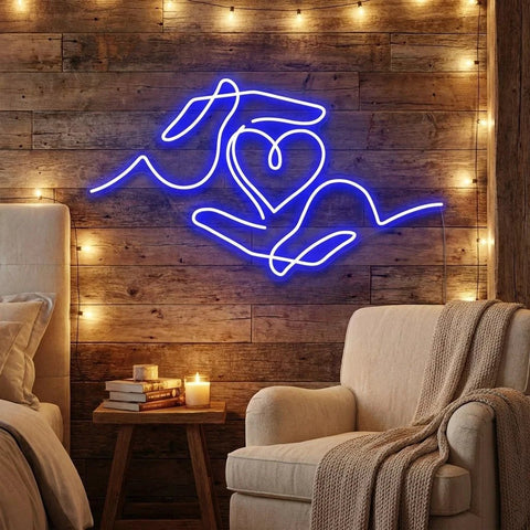 Heart Hand Led Neon Sign Light