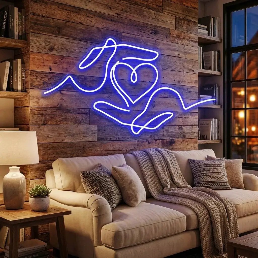 Heart Hand Led Neon Sign Light