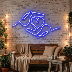 Heart Hand Led Neon Sign Light