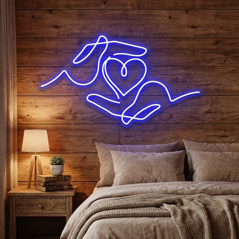 Heart Hand Led Neon Sign Light