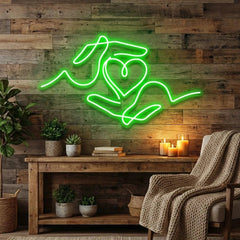 Heart Hand Led Neon Sign Light
